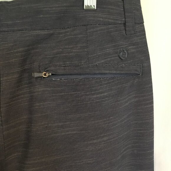 Hang Ten Men's Bermuda Shorts in Heathered Blue Sz 32 Belt Loops Pockets Stretch - Picture 10 of 11